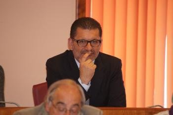 El concejal de Limpieza, Ángel Rivas, ayer en el pleno.