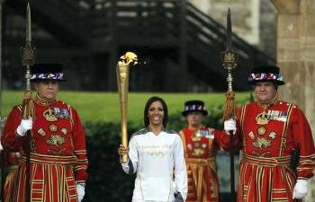LLegada de la antorcha olímpica a Londres