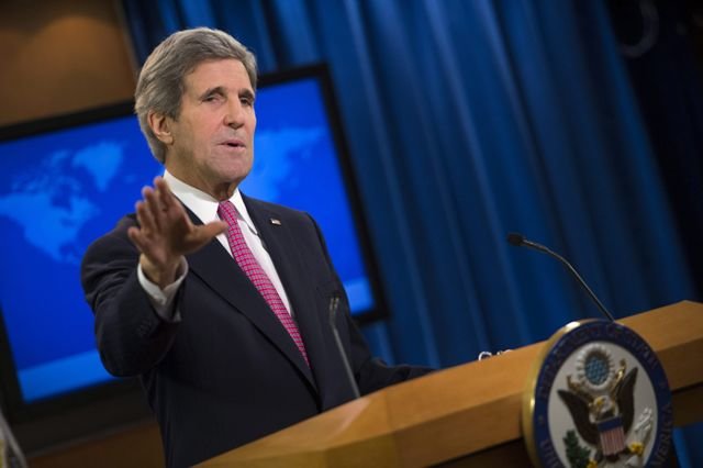 John Kerry, durante la presentación del informe.