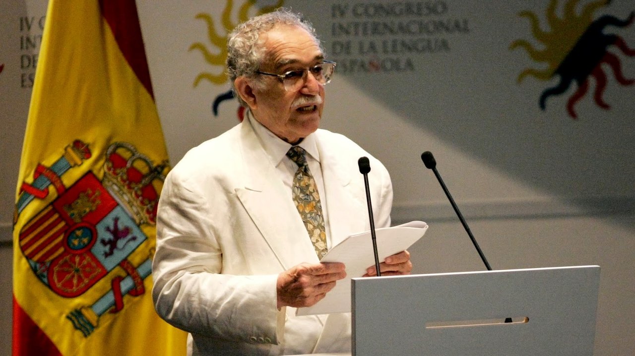García Márquez, durante un congreso sobre el español en Colombia.