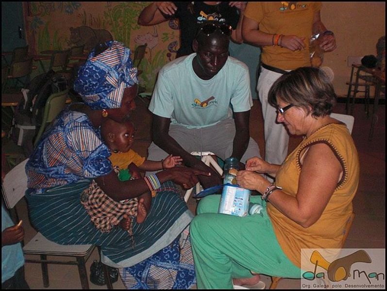 Pilar Martínez en uno de los viajes a Senegal.