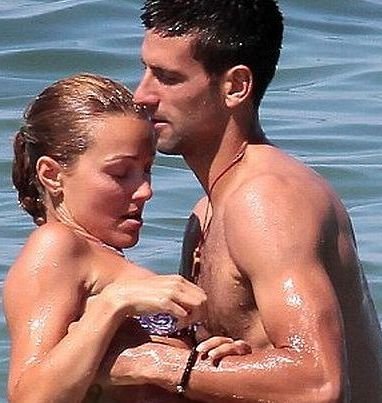 Novak Djokovic y su novia Jelena Ristic