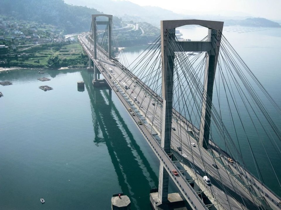 El puente de Rande como quedará tras la ampliación, con dos carriles nuevos exclusivos para Vigo-Morrazo.