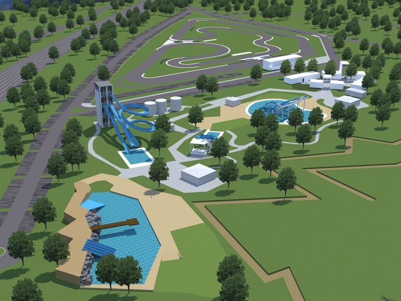En la imagen, una recreación del parque acuático que estará en Valença y podría estar abierto incluso el próximo año.