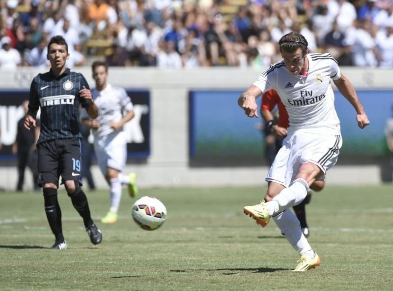 Bale anotó un gol de bella factura en el encuentro de pretemporada ante el inter. 
