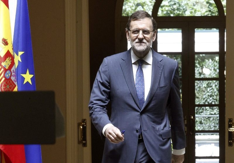 Rajoy, poco después del Consejo de Ministros de ayer.
