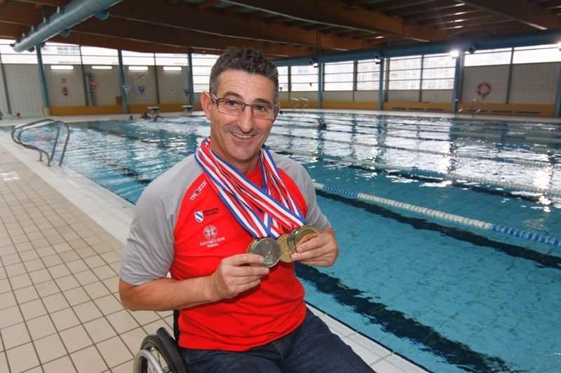Chano Rodríghez logró seis medallas en el Campeonato de Europa de natación adaptada de Eindhoven. 