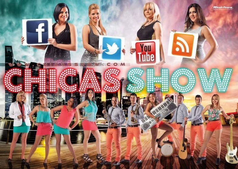 Afiche de la orquesta Chicas Show.