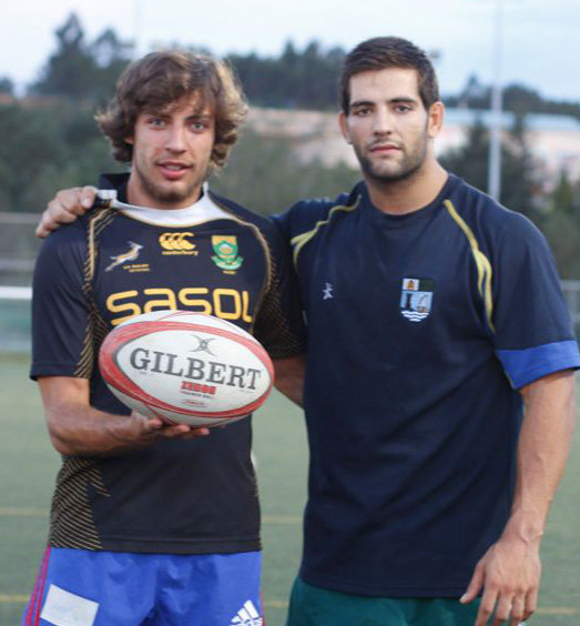 Paul González y Adrián Fernández 'Gambita', antes de un entrenamiento.