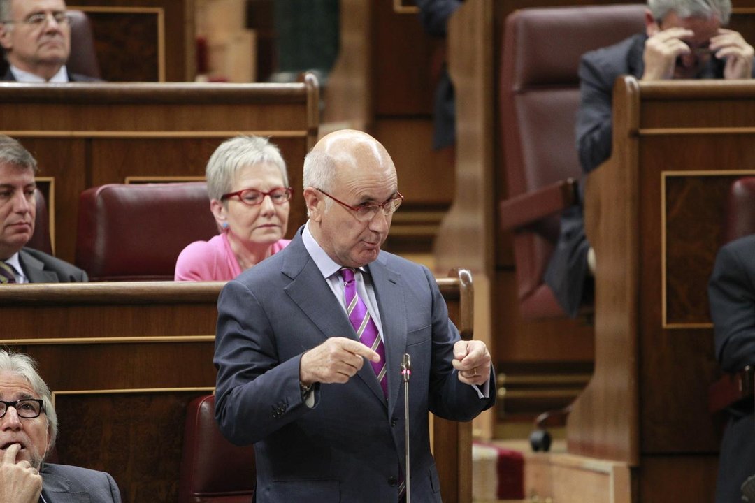 El portavoz de CiU, Josep Antoni Duran,duranteuna intervención parlamentaria.