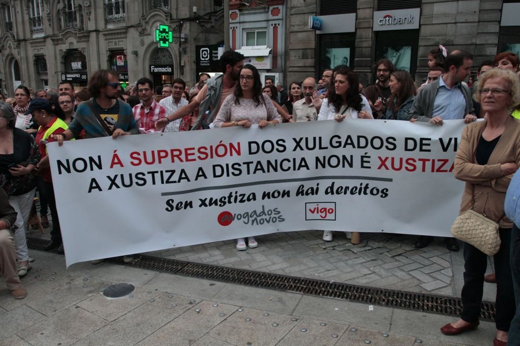 Abogados Jóvenes protestando contra la ley de Justicia de Gallardón.