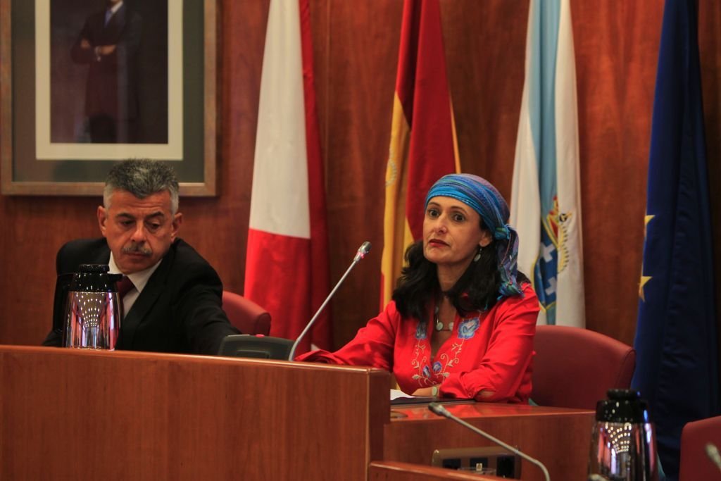 Beatriz Figueroa, ayer durante su intervención ante el pleno en apoyo de su ley.