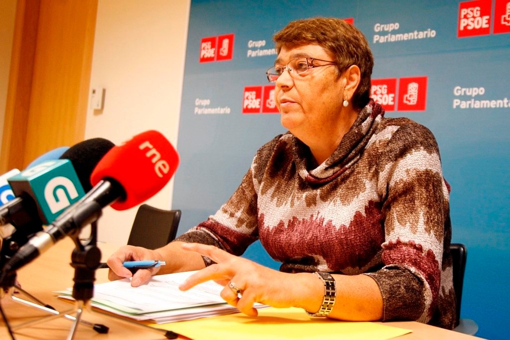 Marisol Soneira, durante la rueda de prensa que ofreció en Santiago de Compostela.