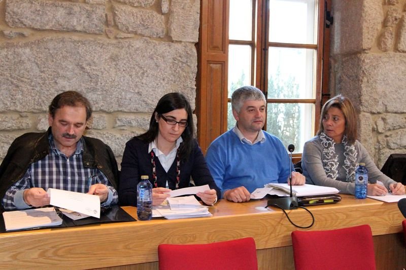 Los cuatro concejales del grupo independiente, ACiP, de Ponteareas. 