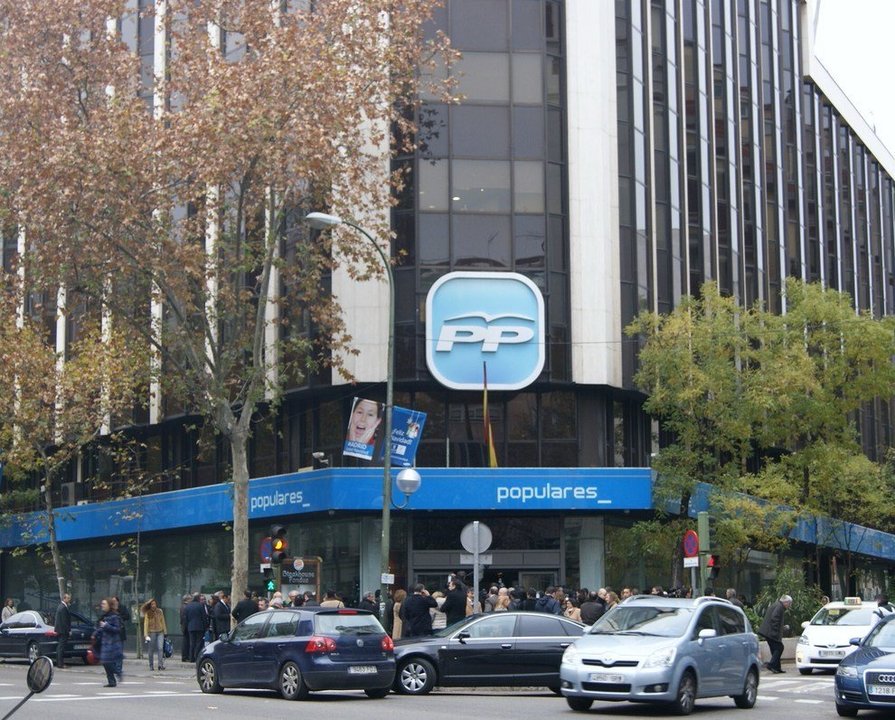 Sede central del Partido Popular, en la madrileña calle Génova.