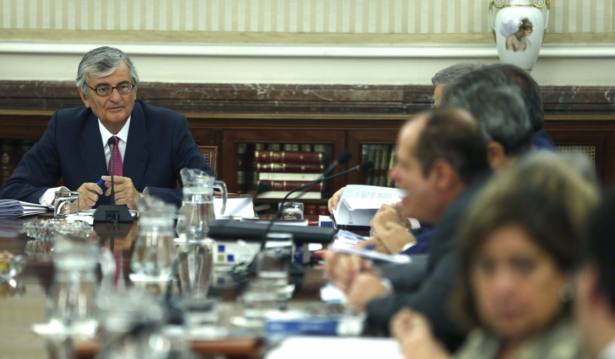 El fiscal general del Estado, Eduardo Torres-Dulce, durante su reunión de ayer.