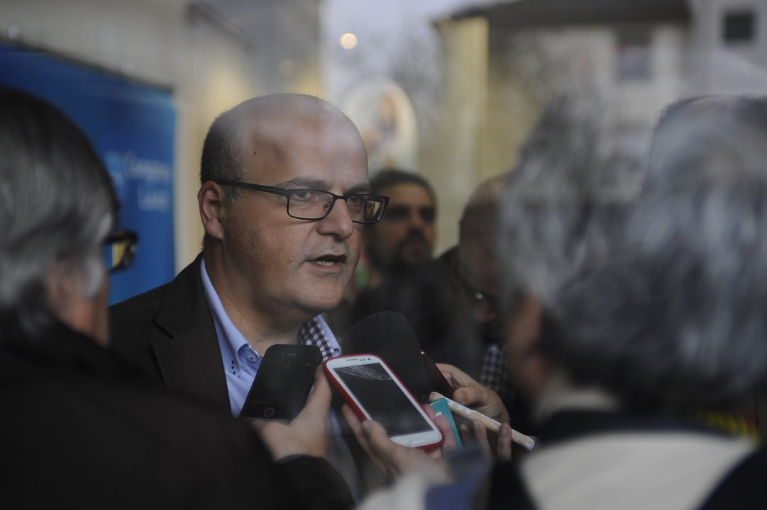 El actual presidente del PP provincial, Manuel Baltar, ayer en Verín.