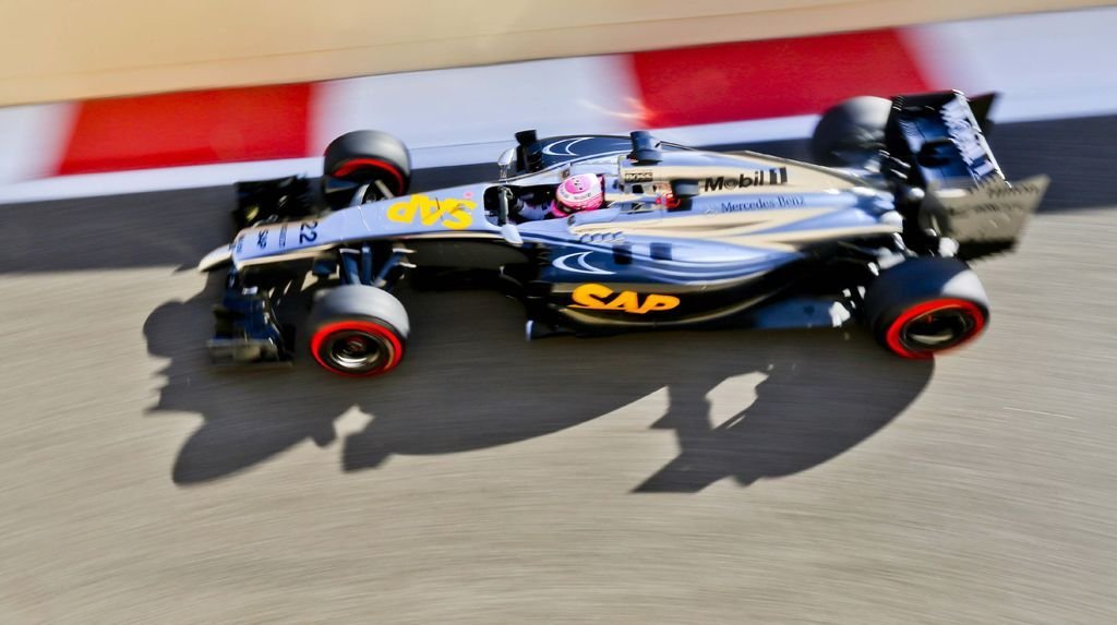 El McLaren de Jenson Button, en el pasado Gran Premio de Abu Dabi.
