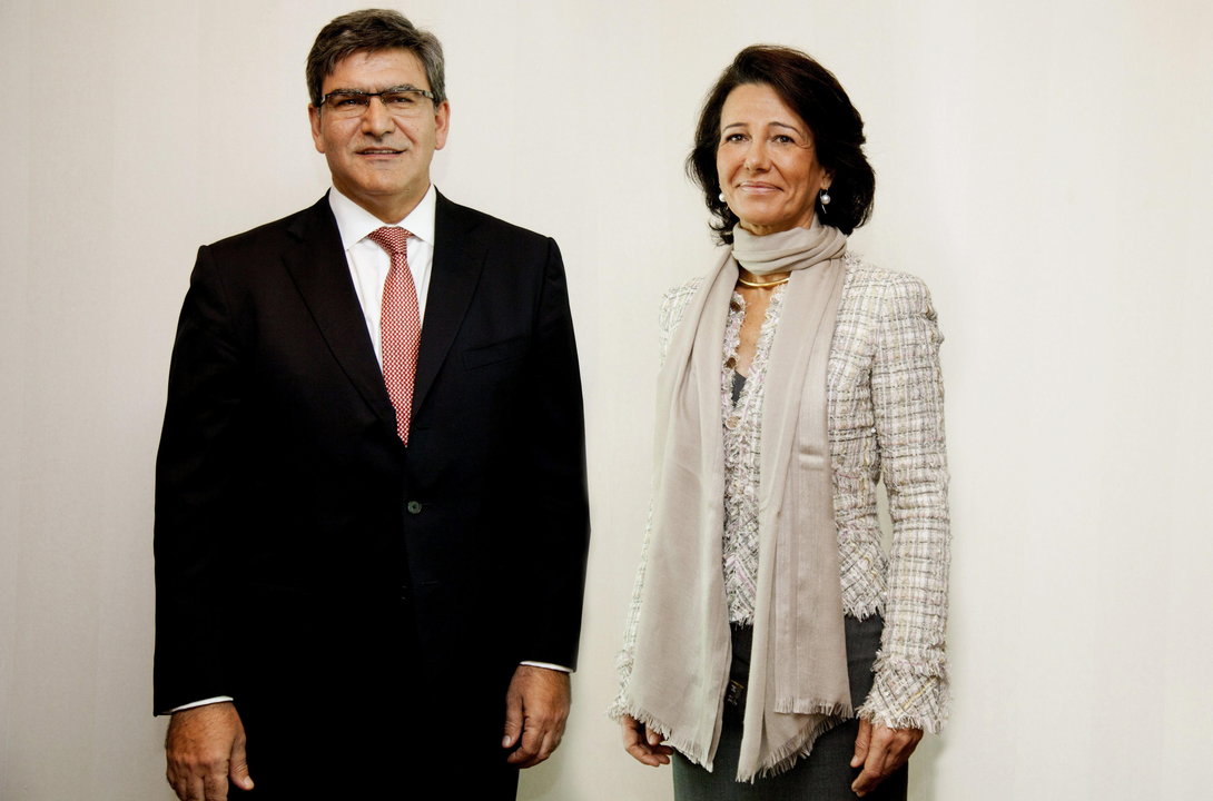 El nuevo consejero delegado de la entidad, José Antonio Álvarez, con la presidenta Ana Botín.