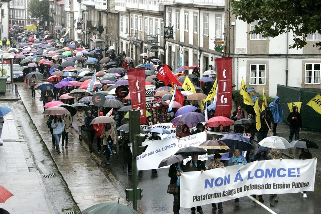 Manifestación contra la Lomce en Santiago de Compostela.