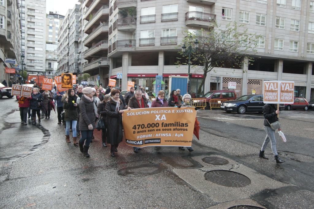 La manifestación de Vigo salió de la Porta do Sol y terminó en la sede del PP.