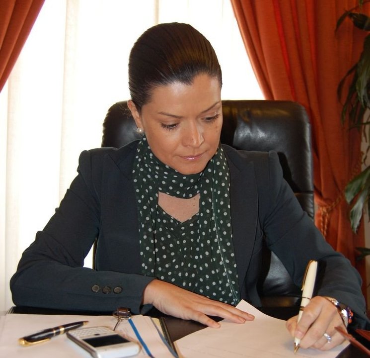 A alcaldesa, Nidia Arévalo.