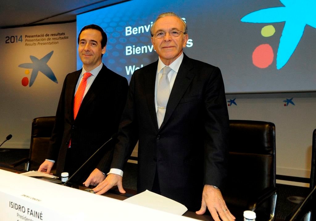 El presidente y el consejero delegado, Isidro Fainé y Gonzalo Córtazar, ayer. 