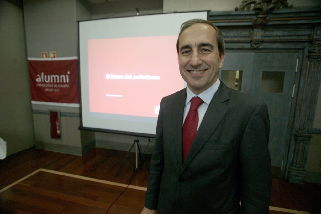 El rector Alfonso Sánchez-Tabernero, ayer en Vigo.