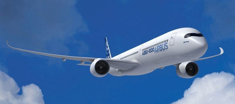 Avión Airbus A350 para el que las empresas están trabajando en el desarrollo de utillajes.