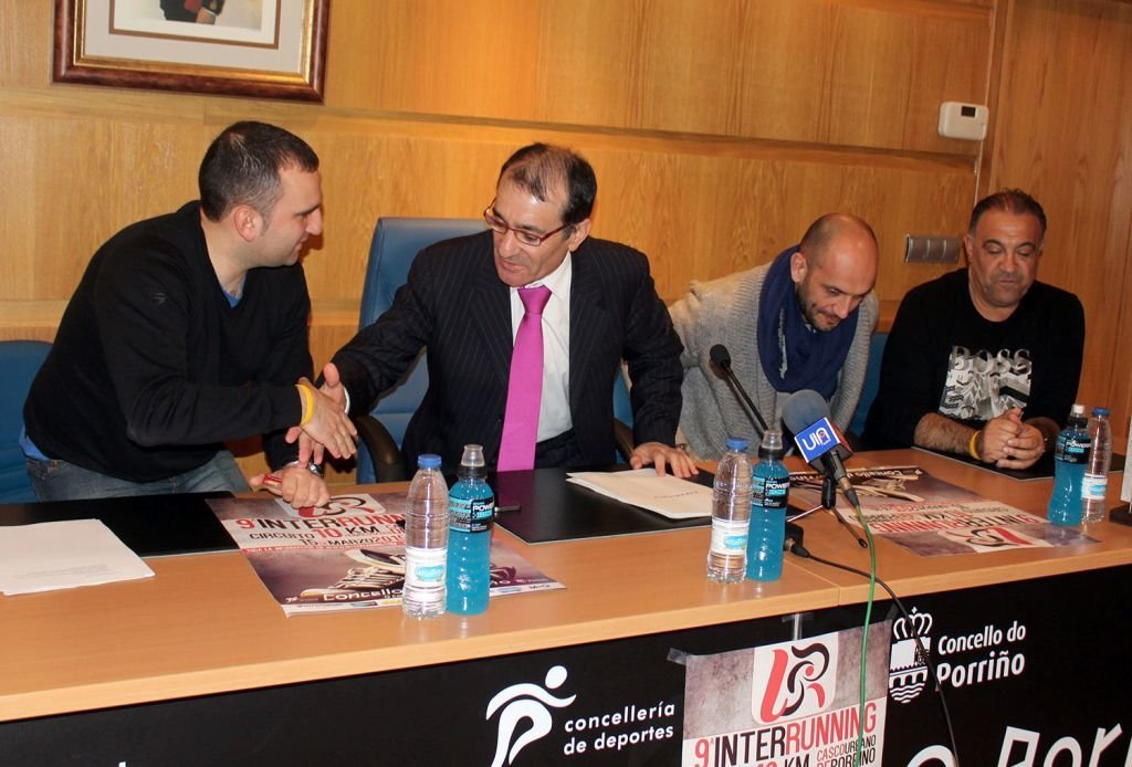  Ferreira, Santos, Lorenzo y Martínez, presentaron ayer la 9ª 'Interrunning-Concello de Porriño'.