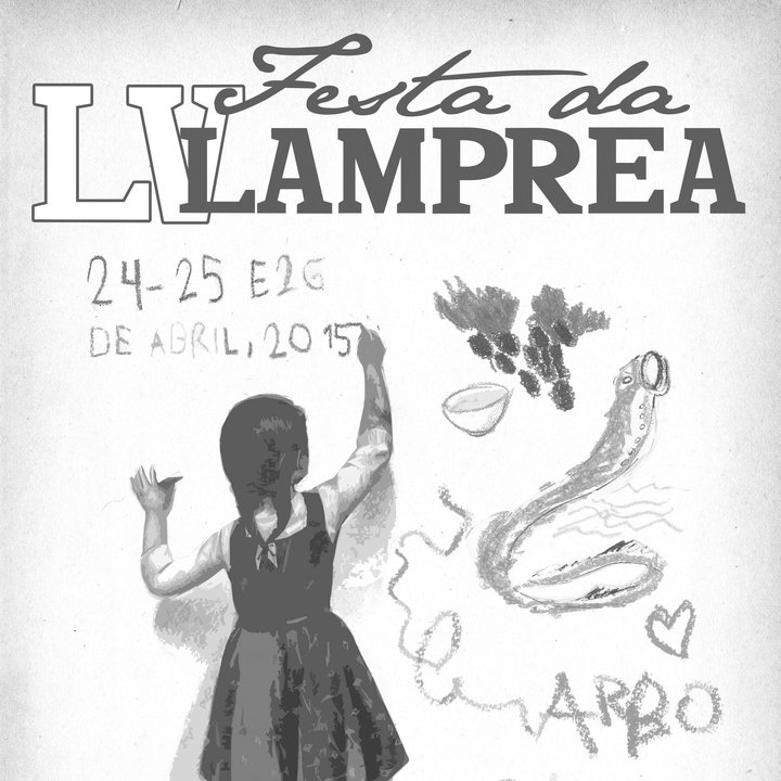 El cartel ganador de este año para la 55 Festa da Lamprea.