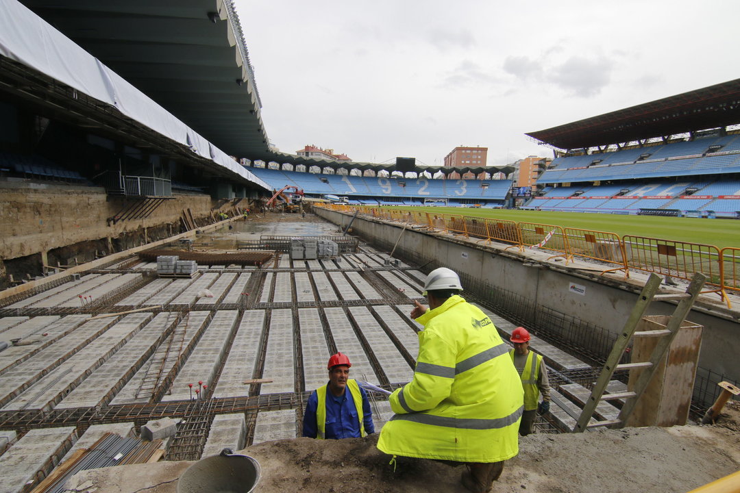 Las obras en el estadio de Balaídos siguen a buen ritmo cumpliendo los plazos establecidos.
