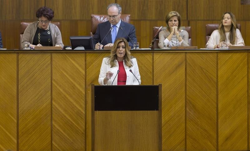 La presidenta de la Junta de Andalucía en funciones, Susana Díaz