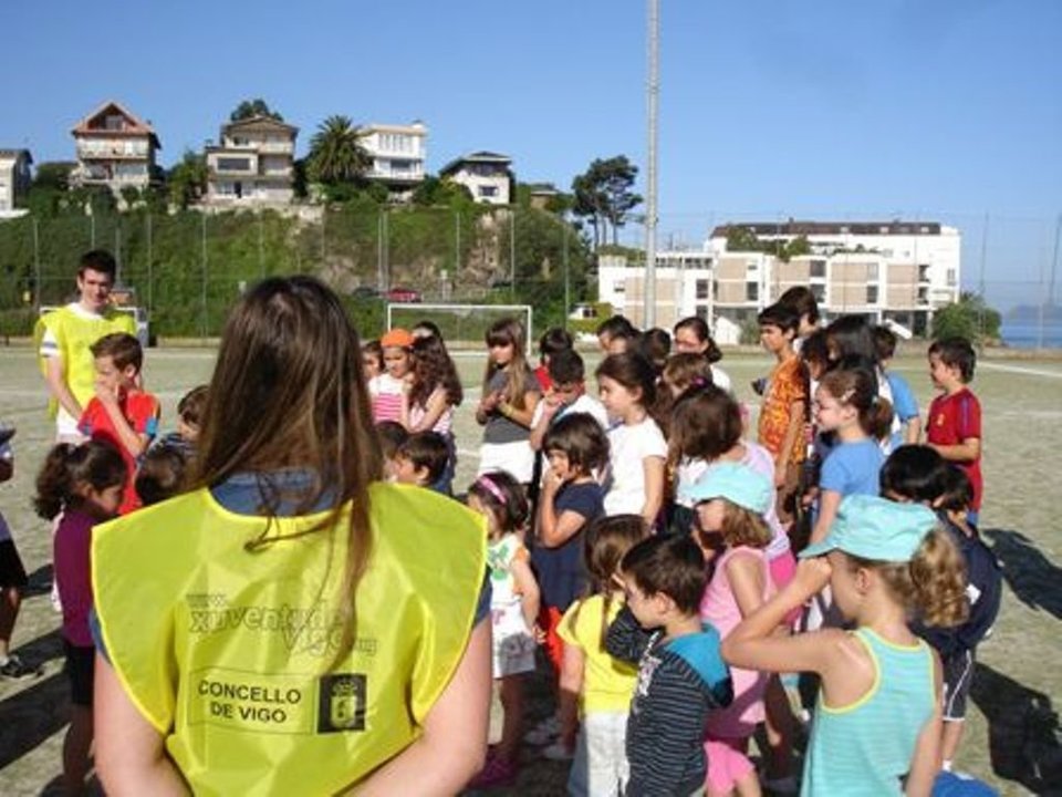Uno de los campamentos de verano para chicos celebrados el pasado año en Vigo.