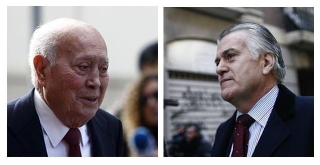 Los extesoreros del Partido Popular (PP) Luis Bárcenas y Álvaro Lapuerta