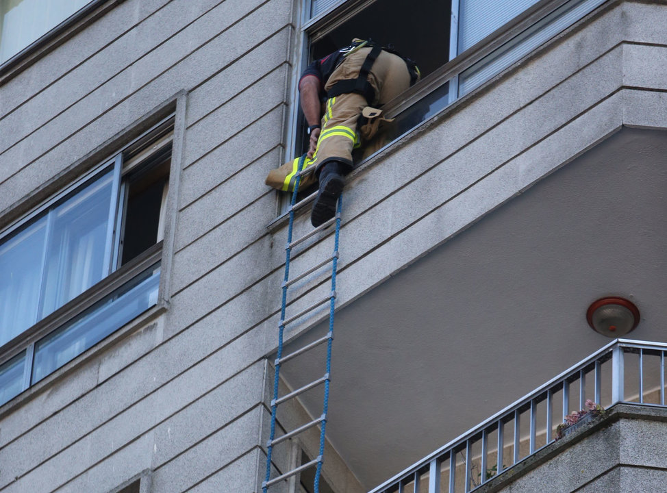 Instantánea del rescate de los bomberos