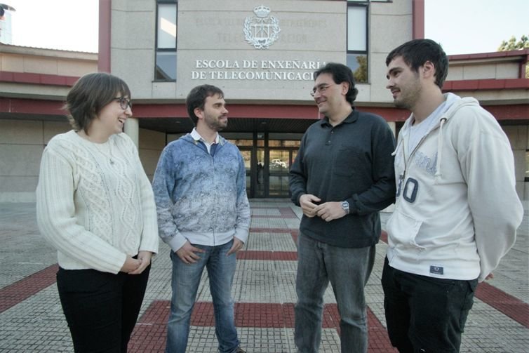 María Cabrero, Diego Diarte, Artemio Mojón y Pedro Tubío forman parte del  programa de mentorado de Teleco.