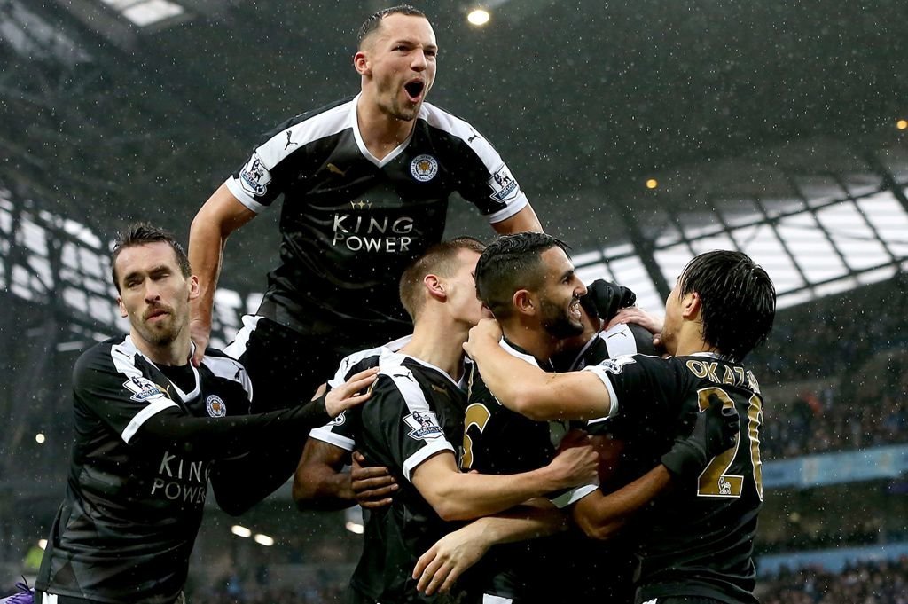 El Leicester celebra su tercer gol anotado por Hurt.