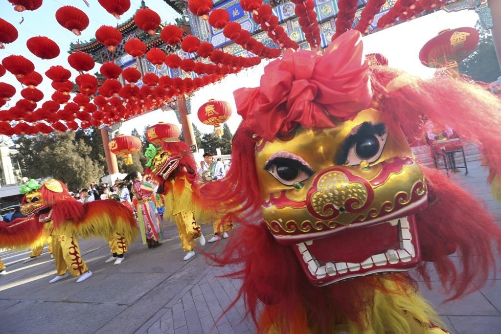 Imagen de la celebración del Año Nuevo del mono de fuego en Pekín.