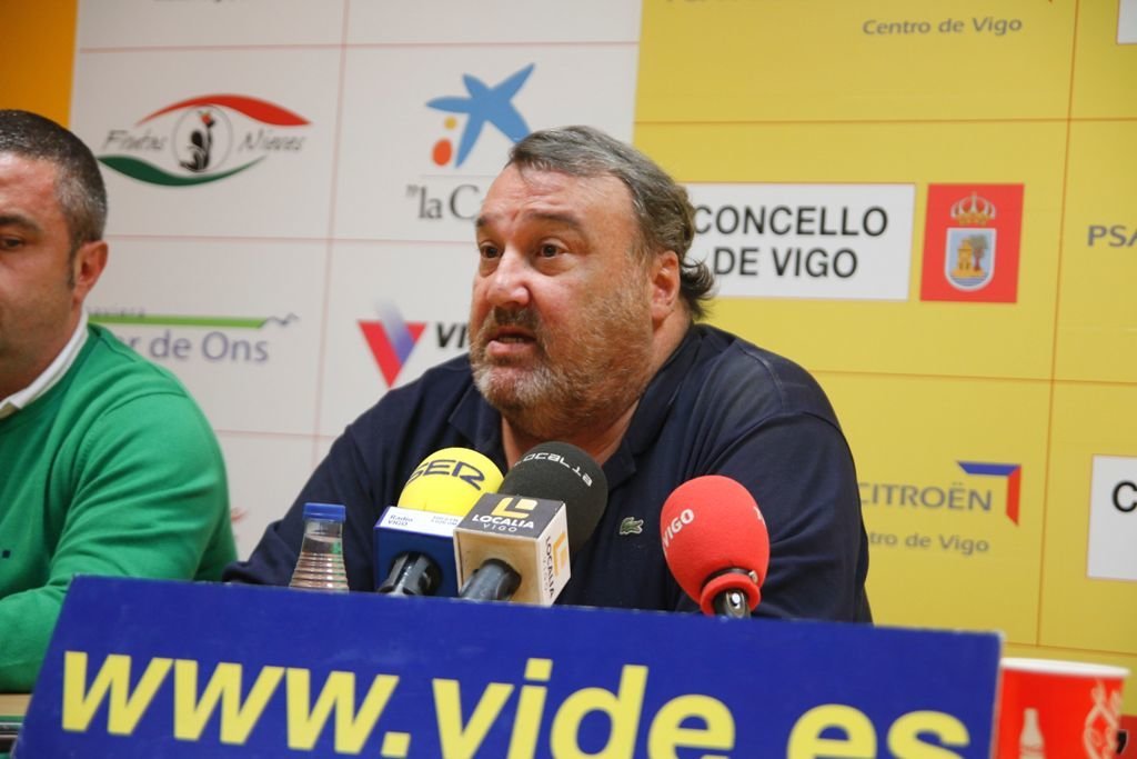 Paco Araújo, presidente del Celta Baloncesto, en una de sus últimas comparecencias públicas en verano del año pasado.