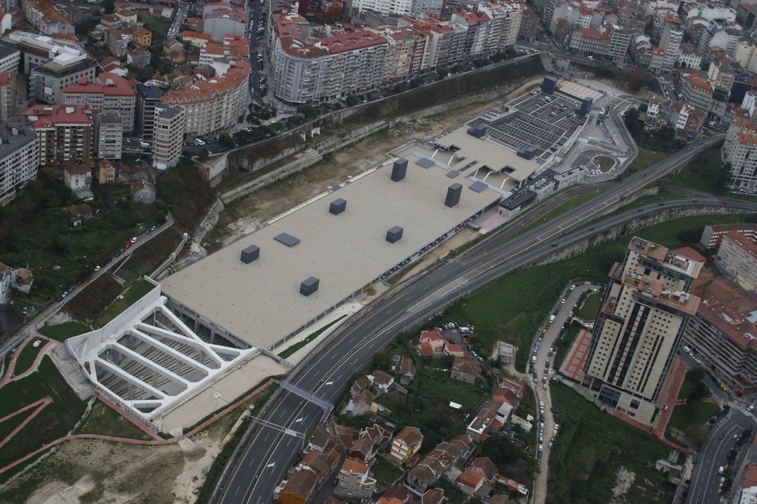 La actual estación de Vigo-Urzaiz, sobre cuya superficie se levantaría la terminal de Vialia.