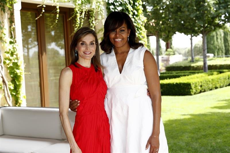 La reina Letizia y la primera dama de EEUU, Michelle Obama