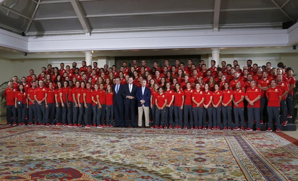 Mariano Rajoy presidió la recepción a más de un centenar de deportistas españoles que acudirán a los Juegos de Río.