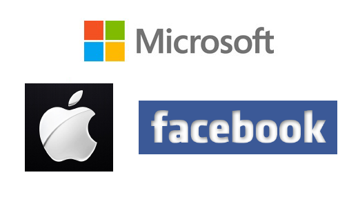 Apple, Microsoft y Facebook