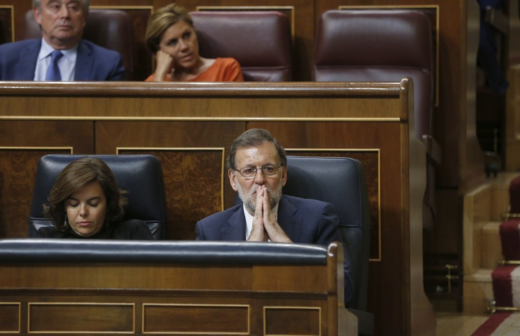 Mariano Rajoy, durante la votación de la primera sesión de investidura.