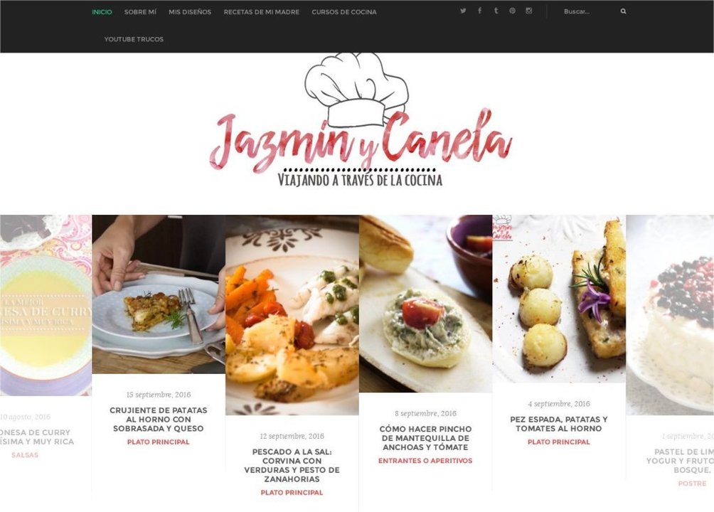 Portada de &#34;Jazmín y Canela&#34;, que dirige Andrea Carucci, presidenta de la Asociación de Gastrobloggers.