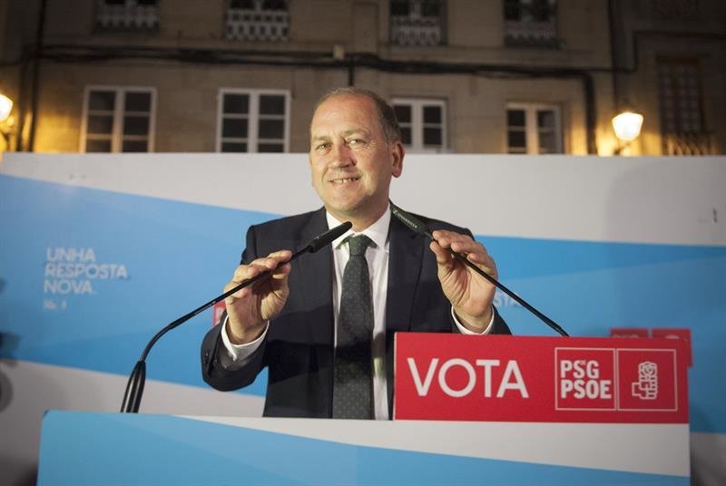 El candidato del PSdeG a la Presidencia de la Xunta, Xoaquín Fernández Leiceaga