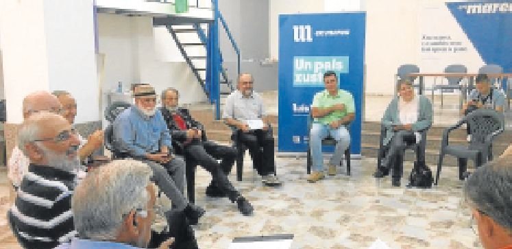 En Marea se reunió en Vigo con un conjunto de pensionistas.