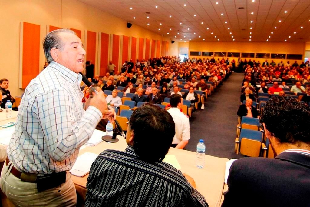 Luis Rodríguez, en la asamblea del 1 de junio de 2014.