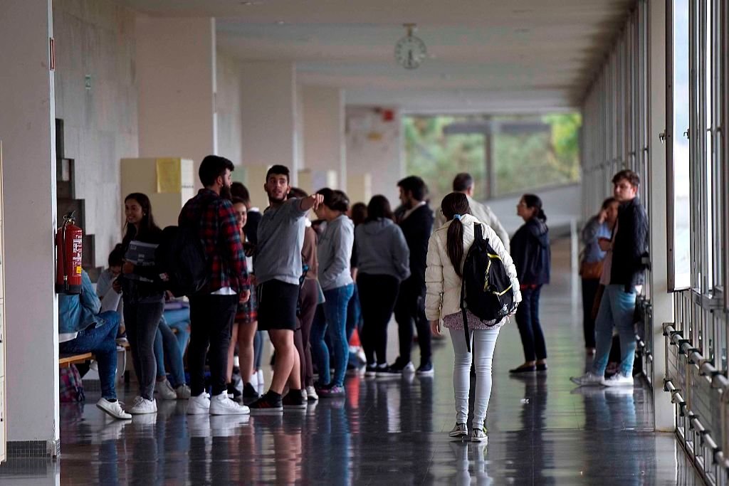 Alumnos que se examinaron de la última Selectividad, el pasado día 14 de septiembre en Vigo.